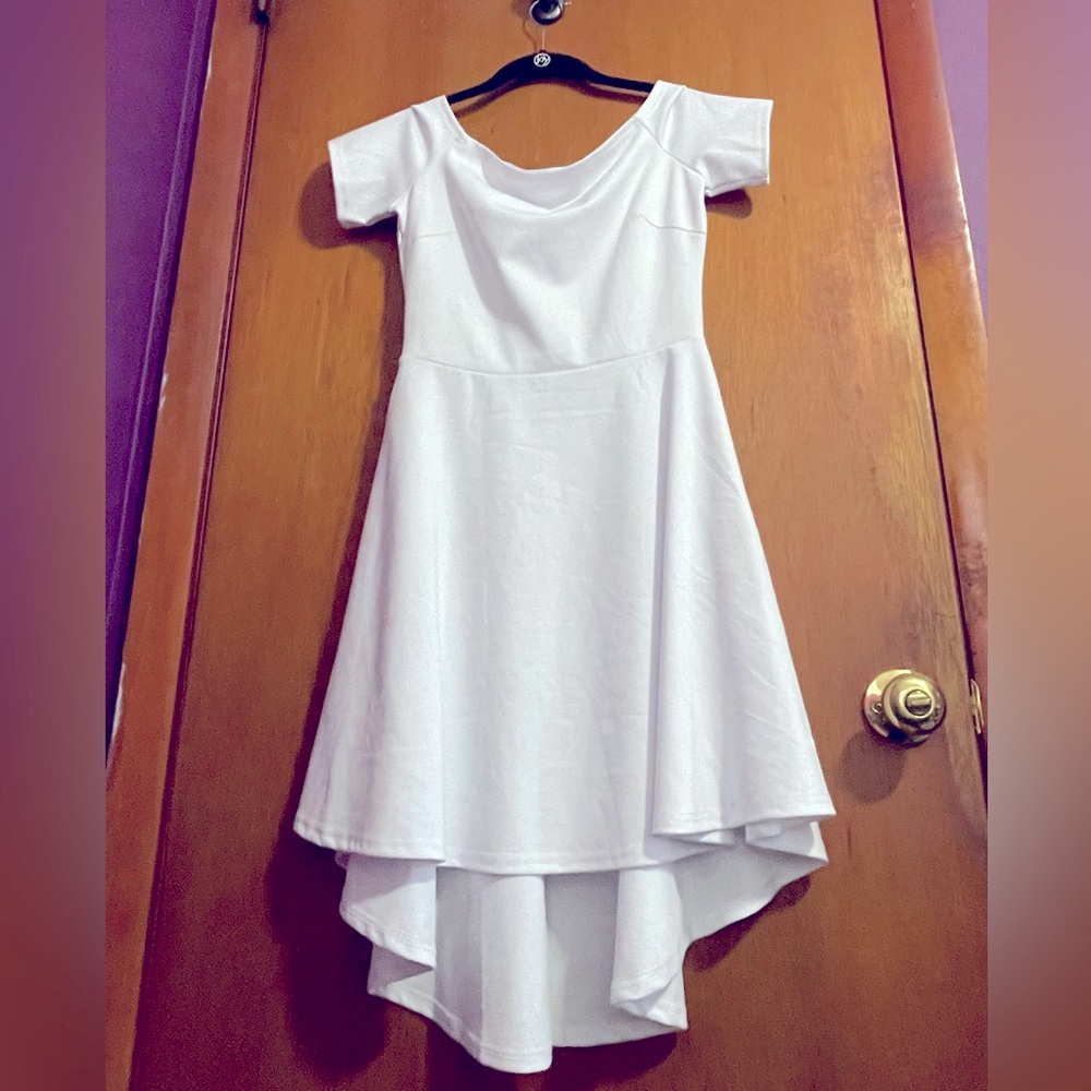 Sarin Mathews Off the Shoulder High Low Dress